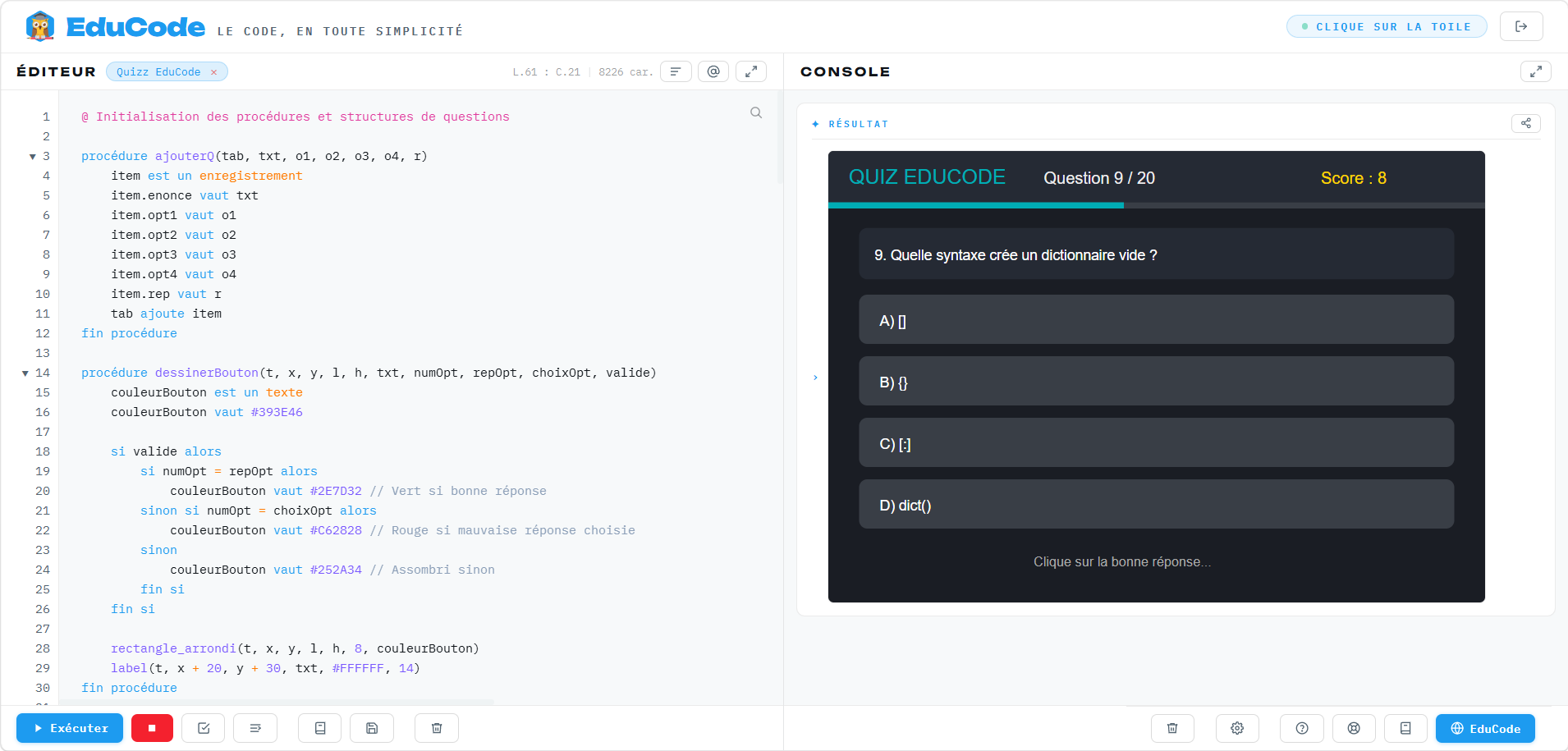 Concevoir un quiz interactif : de la logique au design