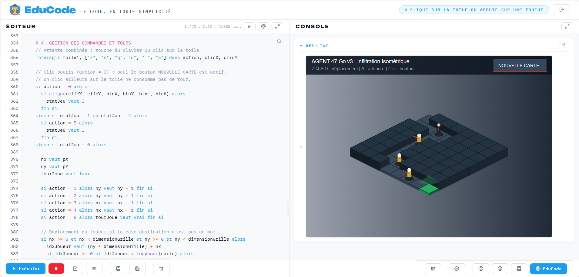 Nouveauté à venir dans la prochaine version d'EduCode v3.3