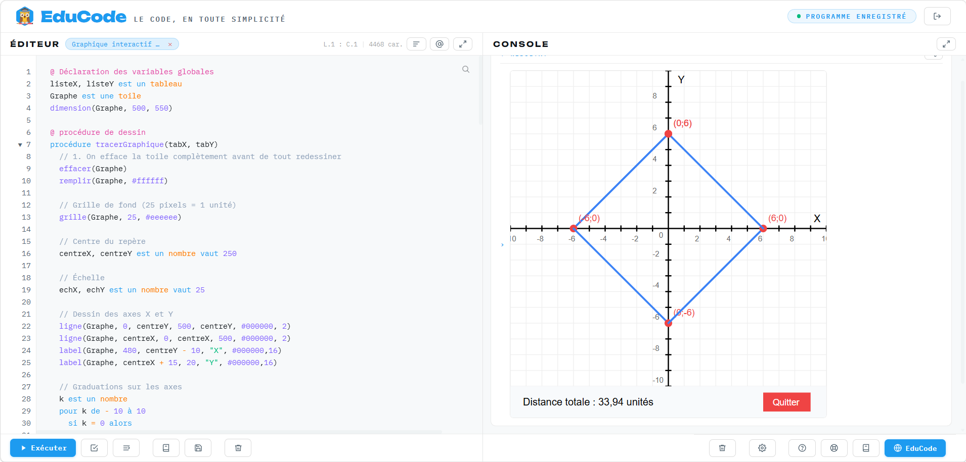Construire un outil interactif de tracé graphique : un projet mêlant mathématiques, interface et logique utilisateur
