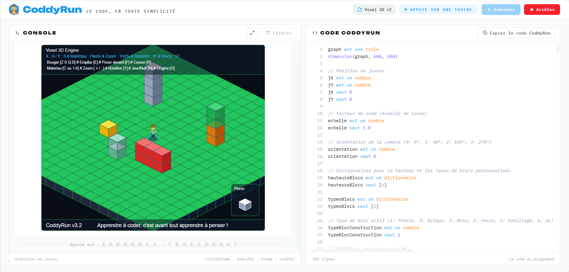 Explore ton monde bloc par bloc avec Voxel 3D Engine.