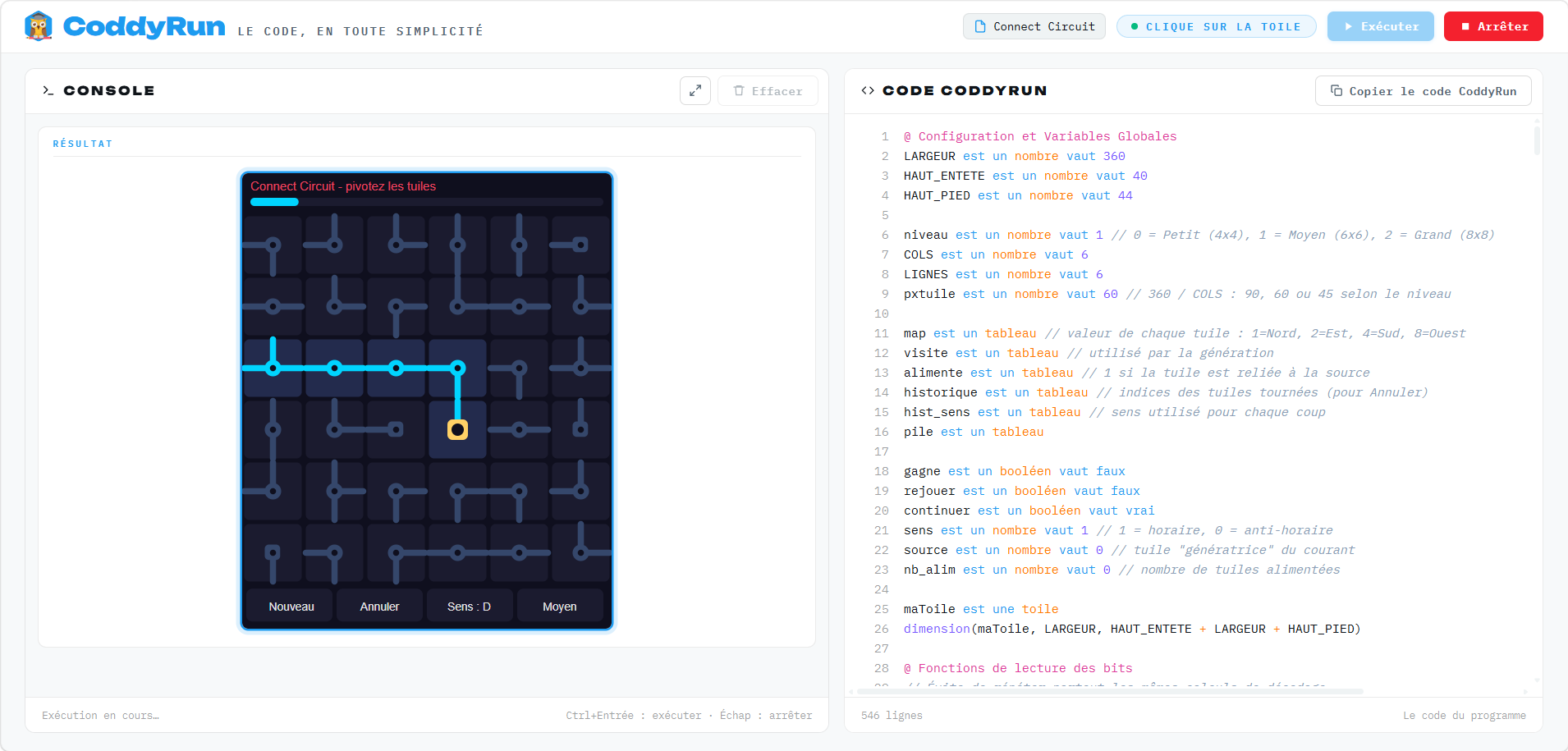 Connect Circuit – puzzle de rotation électrique